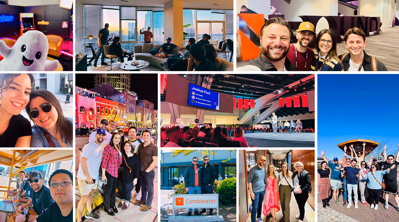 The Vector team at offsites, conferences, and Y Combinator